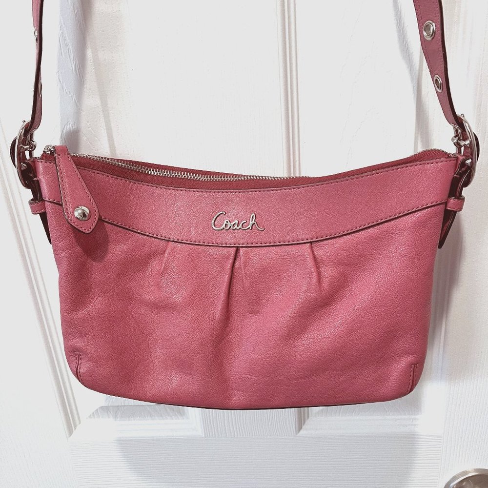 Coach Ginger Beet Leather East West Ashley Shoulder Bag